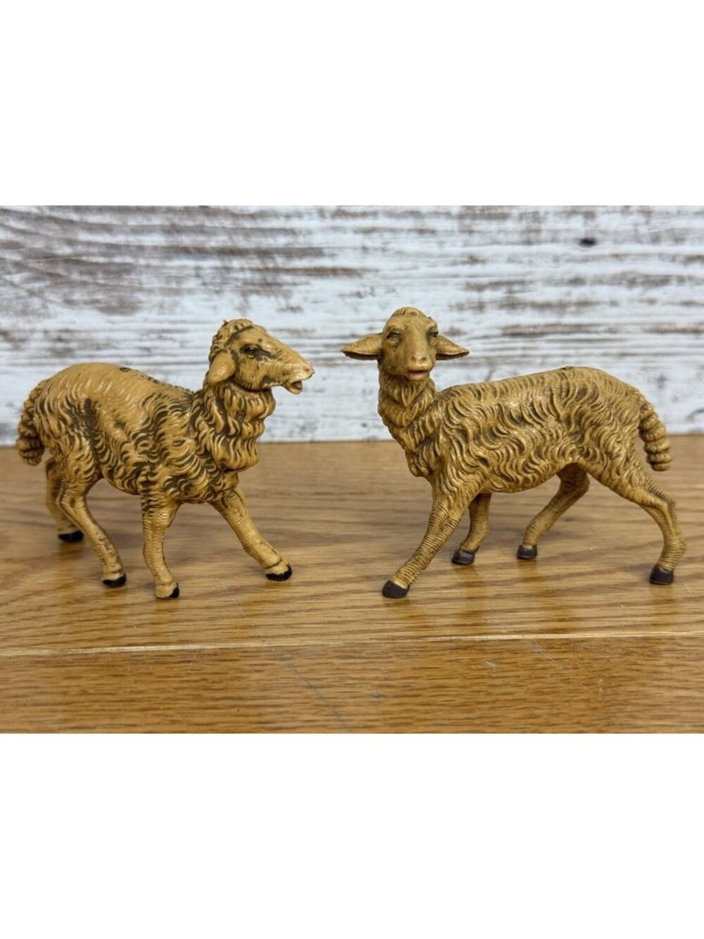 Vintage Made In Italy Nativity Sheep Lot Of 2